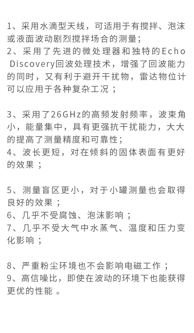 水滴天線(xiàn)型雷達物位計