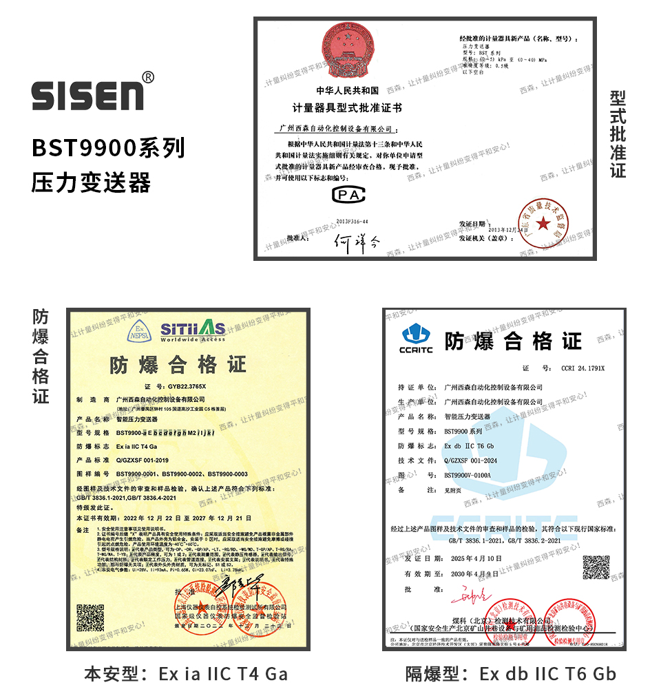 單晶硅衛生型差壓變送器防爆證書(shū)